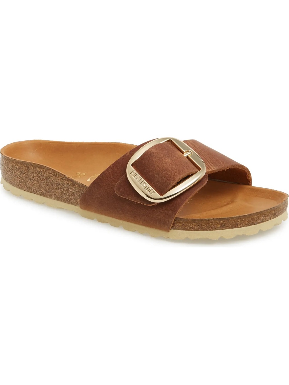 Birkenstock Madrid Sandal in Brown with Gold Buckle Size 36 - great condition - Picture 3 of 7